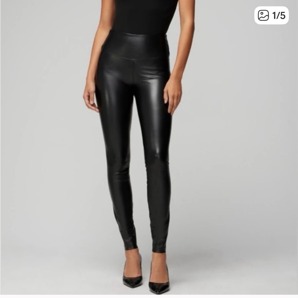 WHBM runaway vegan leather leggings